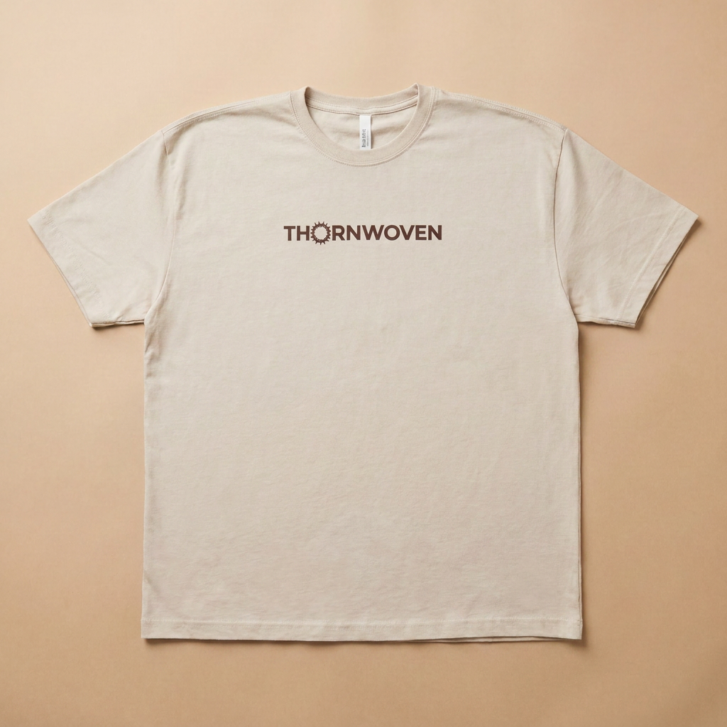 Thornwoven Tee Cream front view
