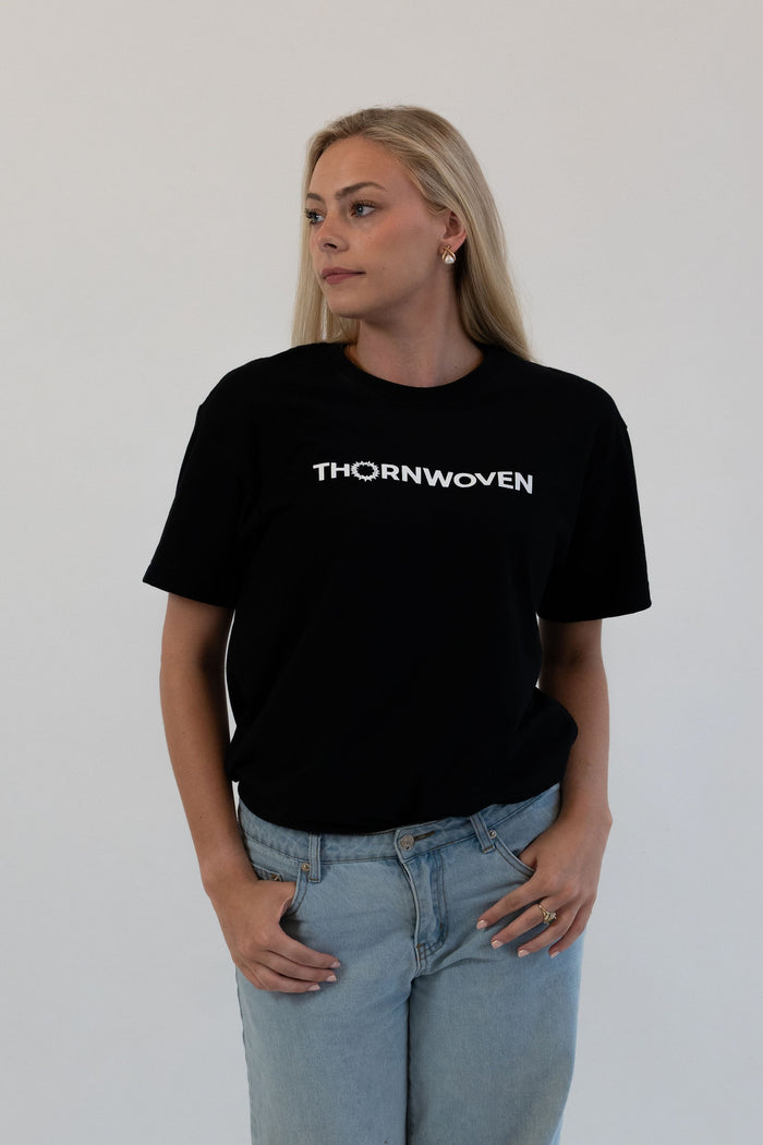 Black Thornwoven Tee